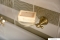 SAPHO - DIAMOND - Fali szappantartó - Kerek - Opál üveg, szálcsiszolt bronz színű réz