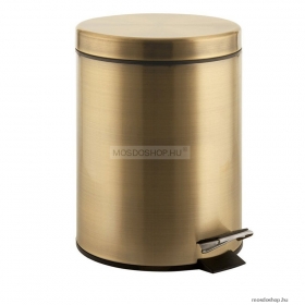 SAPHO - DIAMOND - Fürdőszobai szemeteskuka, hulladékgyűjtő, 3L - Szálcsiszolt bronz színű rozsdamentes acél