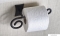 SAPHO - REBECCA - Falra szerelhető, nyitott WC papír tartó (fedél nélküli) - Festett fekete acél