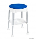SAPHO - RIDDER - Forgatható szék fürdőszobába - Állítható magasságú - Fehér, kék