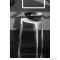 SAPHO - YANNIS - Fürdőszobai szék, 37x43,5cm - Fehér műanyag ülőkével, acél lábakkal
