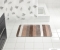 SAPHO - CARL - Fürdőszoba szőnyeg, kádkilépő - Csúszásmentes, 60x90cm - Barna, csíkos