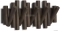 UMBRA - PICKET - Fogas 5 db lehajtható akasztóval - Mogyoróbarna színű lakkozott tömör fa