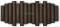 UMBRA - PICKET - Fogas 5 db lehajtható akasztóval - Mogyoróbarna színű lakkozott tömör fa