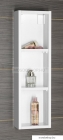 AQUALINE - ZOJA - Fürdőszobai fali felsőszekrény ajtó nélkül, 20x70x12 - Fehér