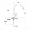 MOFÉM - JUNIOR EVO X - Álló mosogató csaptelep forgatható, felső U kifolyóval (24cm) - Krómozott