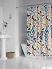 LAGOON - Textil zuhanyfüggöny függönykarikával 180x200cm - Flamingók fehér háttér előtt