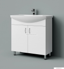 HB BÚTOR - STANDARD 85 - Mosdószekrény, fürdőszoba mosdó bútor, 2 nyílóajtóval, kerámia mosdóval, 85x85cm - Magasfényű MDF front