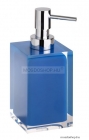 BEMETA - VISTA - Folyékony szappan adagoló, 250ml - Üveghatású kék akril tartó, krómozott pumpa