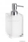 BEMETA - VISTA - Folyékony szappan adagoló, 250ml - Üveghatású fehér akril tartó, krómozott pumpa
