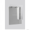 HB BÚTOR - STANDARD 55 - Fürdőszobai fali tükrös szekrény LED világítással, jobbos oldalszekrénnyel - Magasfényű fehér
