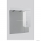 HB BÚTOR - MART 65 - Fürdőszobai fali tükrös szekrény LED világítással, jobbos oldalszekrénnyel - Magasfényű fehér
