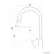 DIPLON - Álló mosogató csaptelep U alakú kifolyóval - Krómozott (ST2527)