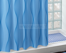 GEDY - ELECTRA - PVC zuhanyfüggöny függönykarikával - 180x200 cm - Kék