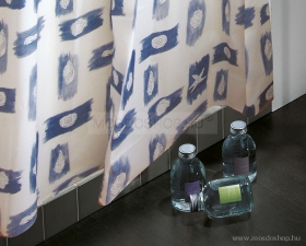 GEDY - FIJI - PVC zuhanyfüggöny függönykarikával - 180x200 cm - Kék kagylós