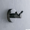 BEMETA - HEMATIT - Fürdőszobai fogas dupla akasztóval - Falra szerelhető - Fényes grafitszürke (159106032)
