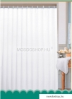 AQUALINE - Textil zuhanyfüggöny függönykarikával - 180x200 cm - Szövet - Fehér (0201104 B)