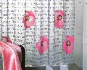 GEDY - PAPAVERO - PVC zuhanyfüggöny függönykarikával - 240x200 cm