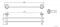 SAPHO - ASTOR - Fali dupla törölközőtartó, 67,4 cm - Krómozott réz