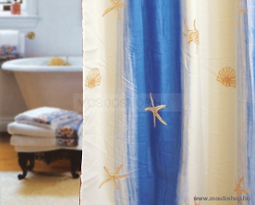 GEDY - STELLE MARINE - Textil zuhanyfüggöny függönykarikával - 180x200 cm