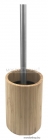 AQUALINE - BAMBUS - WC kefe tartó - Padlóra helyezhető - Bambusz, műanyag
