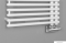 AQUALINE - TUBINI - Fürdőszobai radiátor, törölközőszárítós radiátor, 529W, 49,6x112,6cm, aszimmetrikus - Fehér