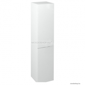 SAPHO - ESPACE - Fürdőszobai függesztett tárolószekrény 2 ajtóval, 35x172 cm - Magasfényű fehér MDF