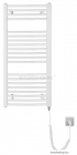 AQUALINE - ORBIT-E - Elektromos fürdőszobai radiátor fűtőpatronnal, 45x96cm, 300W, íves - Fehér