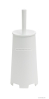 GEDY - OSCAR - Álló WC kefe tartó, kerek - Matt fehér műanyag