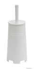 GEDY - OSCAR - Álló WC kefe tartó, kerek - Fényes fehér műanyag