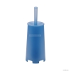 GEDY - OSCAR - Álló WC kefe tartó, kerek - Áttetsző kék műanyag