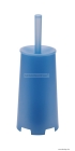 GEDY - OSCAR - Álló WC kefe tartó, kerek - Áttetsző kék műanyag