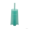 GEDY - OSCAR - Álló WC kefe tartó, kerek - Áttetsző akvamarin színű műanyag