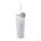 GEDY - MOBY - WC kefe tartó - Padlóra helyezhető - Fehér és szürkésbarna műanyag