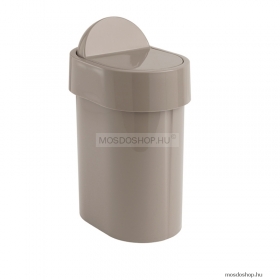 GEDY - JUNIOR - Fürdőszobai szemeteskuka, hulladékgyűjtő, 4,8L, billenőfedéllel - Szürkésbarna műanyag