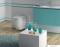 GEDY - DORI - Álló WC kefe tartó - Kék, halacska mintás műgyanta