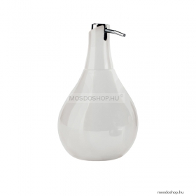 GEDY - AZALEA - Folyékonyszappan adagoló - Váza formájú - Fehér kerámia, krómozott műanyag