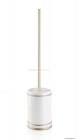GEDY - OLIMPIA - Álló WC kefe tartó - Fehér, arany műanyag