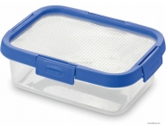 CURVER - SMART FRESH - Ételtároló doboz 1L, szilikon tetővel, áttetsző, kék - Műanyag (248924)