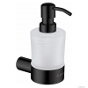 DEANTE - ROUND - Fali folyékony szappan adagoló, 200ml - Opálüveg, matt fekete inox