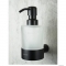 DEANTE - ROUND - Fali folyékony szappan adagoló, 200ml - Opálüveg, matt fekete inox