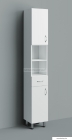 HB BÚTOR - STANDARD 30F - Fürdőszobai állószekrény, balos, 30x190cm, 2 nyílóajtóval, 1 fiókkal, polccal - Magasfényű fehér