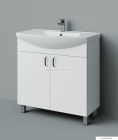 HB BÚTOR - MART 85 - Mosdószekrény, fürdőszoba mosdó bútor, 2 nyílóajtóval, kerámia mosdóval, 85x85cm - Magasfényű MDF front