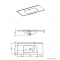 AREZZO DESIGN - SKAPPA - Kerámia mosdó, mosdókagyló 100x46cm, csaplyuk nélkül - Pultba, bútorba építhető