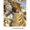 SAPHO - SAMBLUNG - Fürdőszobai fali tükör, arany színű, kézzel faragott fa kerettel - 40x70cm