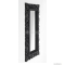 SAPHO - SAMBLUNG - Fürdőszobai fali tükör, fekete színű, kézzel faragott fa kerettel - 40x70cm