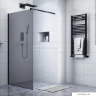 DIPLON - Walk-in zuhanyfal, besétálós zuhanykabin - 80x195 cm - Szürke színű üveg