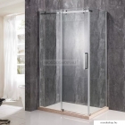 DIPLON - Szögletes zuhanykabin - Tolóajtós - Átlátszó edzett üveg - 80x100 cm (BR6610-100)
