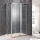 DIPLON - Szögletes zuhanykabin - Tolóajtós - Átlátszó edzett üveg - 80x120 cm (BR6610-120)