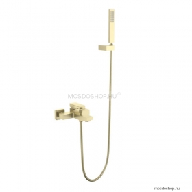AREZZO DESIGN - CUBEFIELD - Kád csaptelep, kádtöltő zuhanyszettel - Arany